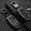 Zinc Alloy Leather Car Key Fob Case Cover For Jeep Grand Chrysler Dodge Charger