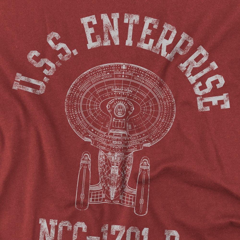 Star Trek Mens Enterprise D Athletic T-Shirt