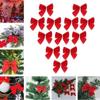 3 цвета 12/24 шт./комплект бантов бант рождественская елка подарок на вечеринку подарок на Рождество украшение новая подвеска на рождественскую елку украшение