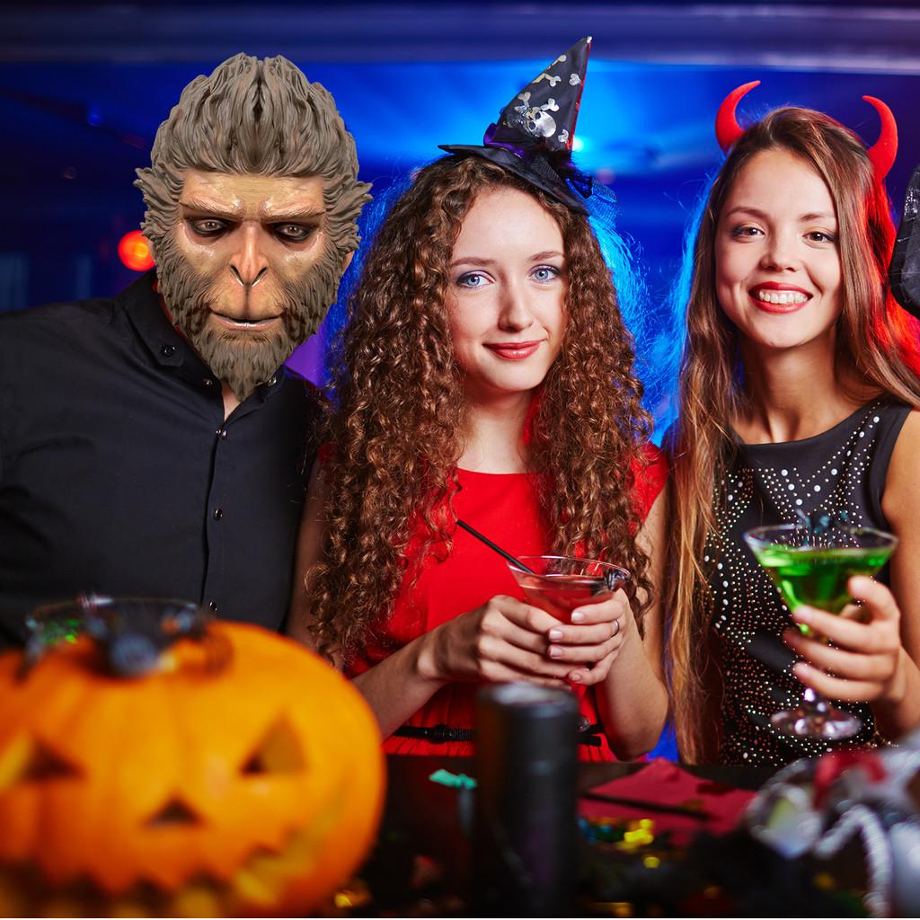 Black Wukong Mythical Monkey Mask For Halloween Costume Party And Cosplay Props