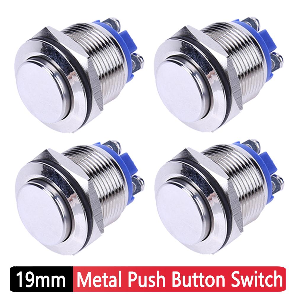1-3 шт. 19 мм металлические кнопочные переключатели сброса типа 12 В водонепроницаемый автомобильный источник питания для двигателя Вкл. Выкл. Старт Стоп кнопочный переключатель