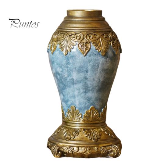 Европейская винтажная резная ваза для цветов из смолы, держатель для цветочных растений, контейнер для домашнего офиса, центральный элемент, декоративная ваза, орнамент