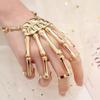 Connecting Five Fingers Skull Bone Bracelet Adjustable Halloween Hand Chain  Unisex Wear