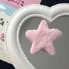 10 шт. Заколка для волос для девочки Плюшевая в форме звезды Зажимы для челки Стабильная сила зажима Макаронные цвета Заколка для волос Осенне-зимние аксессуары