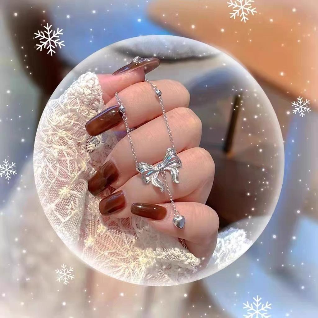 Нишевый дизайн, милый темперамент, бусины-банты, ожерелье, модная универсальная цепочка на шею из нишевой ткани