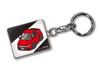 MKJP Custom Keychain Honda Insight ZE4 Black Car Red Base Color