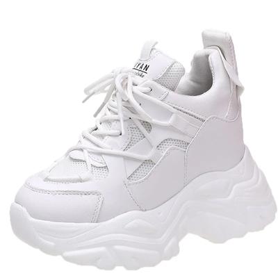 Модная осенняя женская повседневная спортивная обувь на высокой платформе, удобные женские кроссовки на толстой подошве, дышащая обувь для активного отдыха 9 см