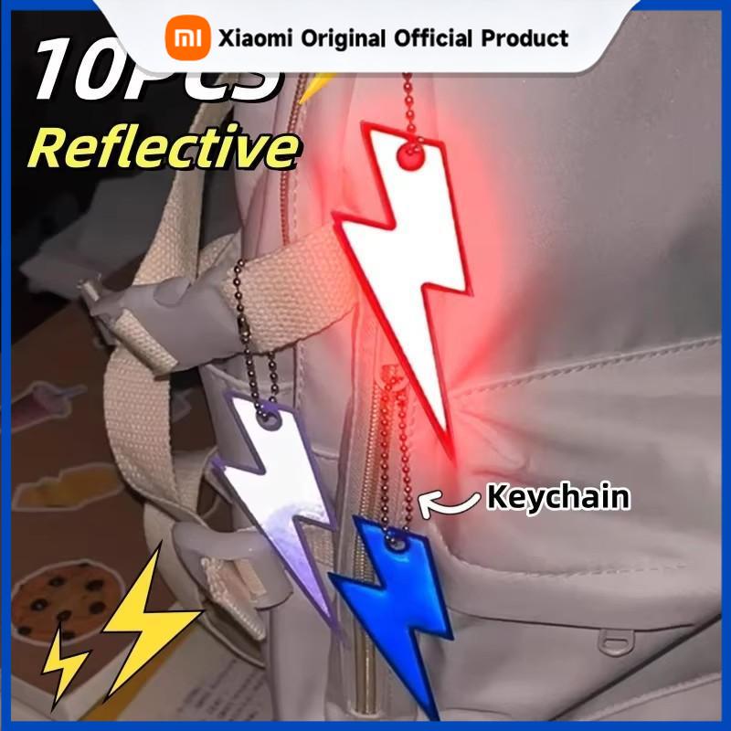 Xiaomi 10PCS Reflective Lightning Bicycle Pendant, Random Color Fashion Decor Charm for Backpack Bike, Night Riding Outdoor Activities