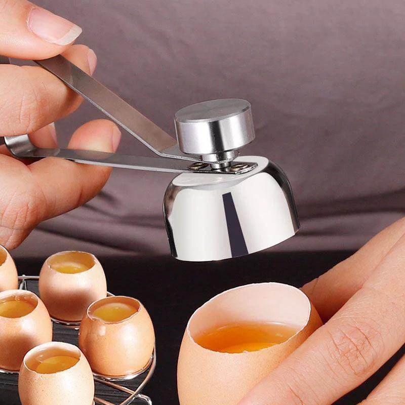 Kitchen Gadgets Accessories Stainless Steel Egg Topper Cutter Metal Egg Scissors Boiled Raw Egg Opener Creative Kitchen Tool Set