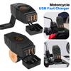 36 Вт QC3.0 USB-зарядное устройство для руля электровелосипеда с переключателем, двойной USB-адаптер для быстрой зарядки, водонепроницаемый чехол, 20-90 В, аксессуары для мотоциклов
