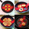 4 Holes Frying Eggs Silicone Mold Non Stick Pancake Maker Flower Heart Shaped Cooking Egg Ring Molds