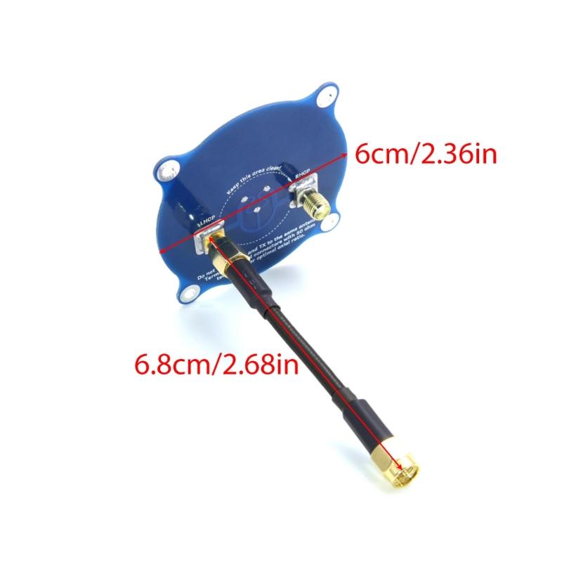 Triples Feed Patches-1 5.8G 9.4DBI Circular Polarized FPV Antennas Conversion to 100MHz Remote Control Goggles Accessories