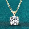 D Color 1ct 6.5mm Moissanite Necklace Pendant S925 Sterling Silver Wedding Lab Dimond Necklaces Gifts For Women with Certificate