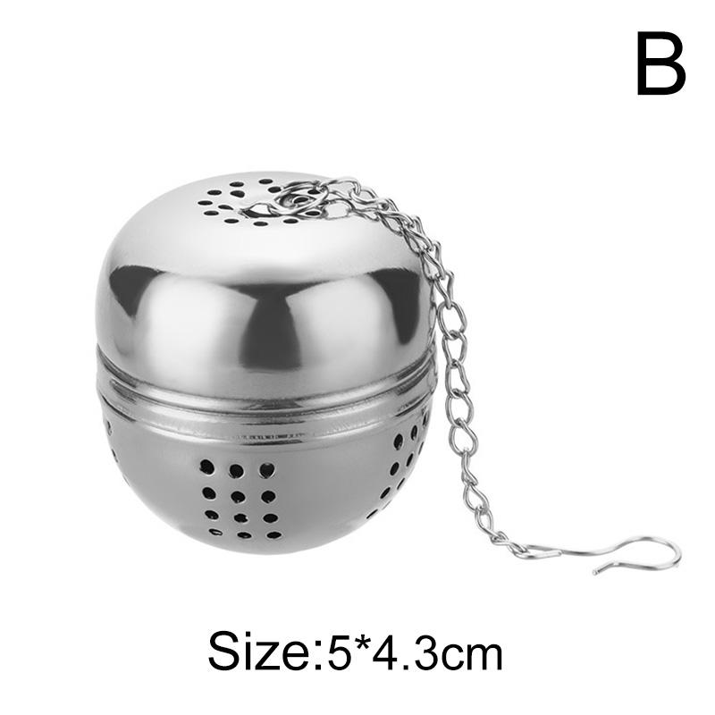 1PC Seasoning Ball Ball Shape Stainless Steel Tea Infuser SpiceBall With Rope Chain