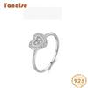 Tancise Classic 925 Sterling Silver Zircon Ring Ladies Jewelry Wedding Promise Party Gift
