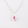Драгоценный камень Розовый Турмалин Ювелирные изделия из стерлингового серебра 925 пробы Подвеска с цирконом для подарка CZP-7-13