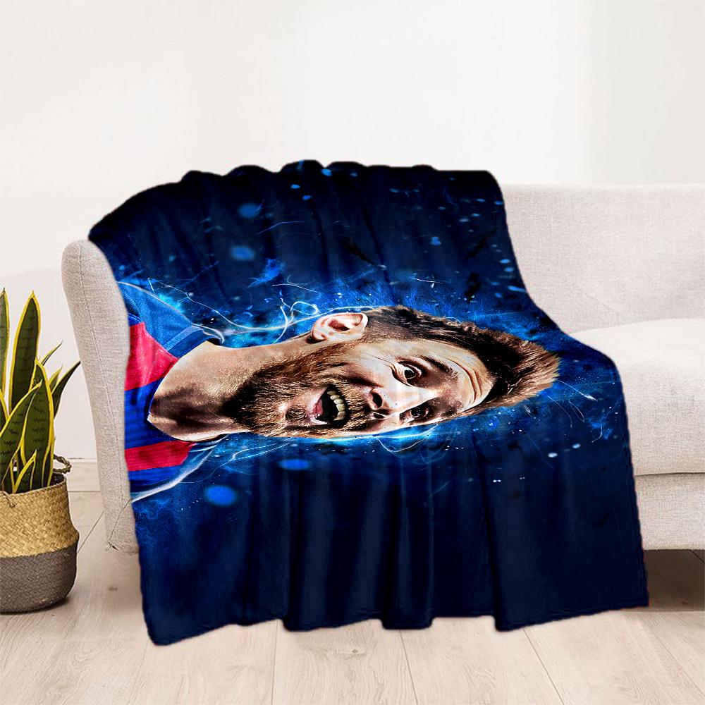 Argentina Football Player Blanket Comfortable Great for Office Chair Picnics for All Occasions Digital Print Best Holiday Gift for Friends Family