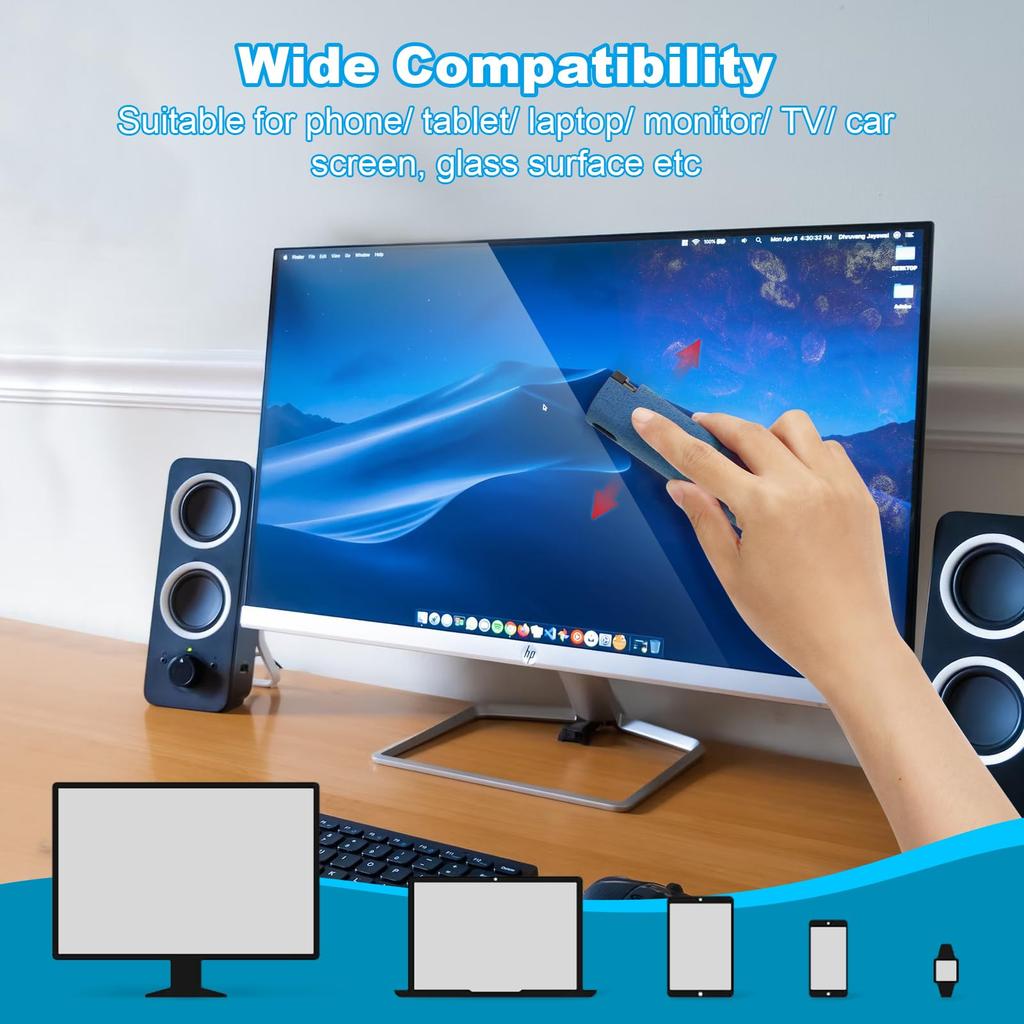 Screen Cleaner 3-in-1Touchscreen Mist Cleaner Spray and Microfiber Cloth Built& Cleaning Portable Fingerprint-Proof Spray Bottle