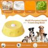 Dog Liquid Lick Bowl Slow Feeder Lick Toy Anti-Slip Silicone No Spill Feeding Bowl with Rolling Ball Liquid Treat Licking Bowl for Large Medium Small