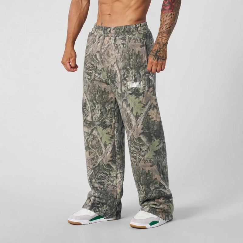 New American Fashion Pants with Digital Camouflage Printing Straight Leg Pants for Sports and Fitness, Loose and Wi