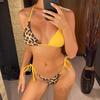 10 цветов сращивание Холтер леопардовый бикини женский купальник женский купальник из двух частей комплект бикини купальный костюм купальный костюм леди