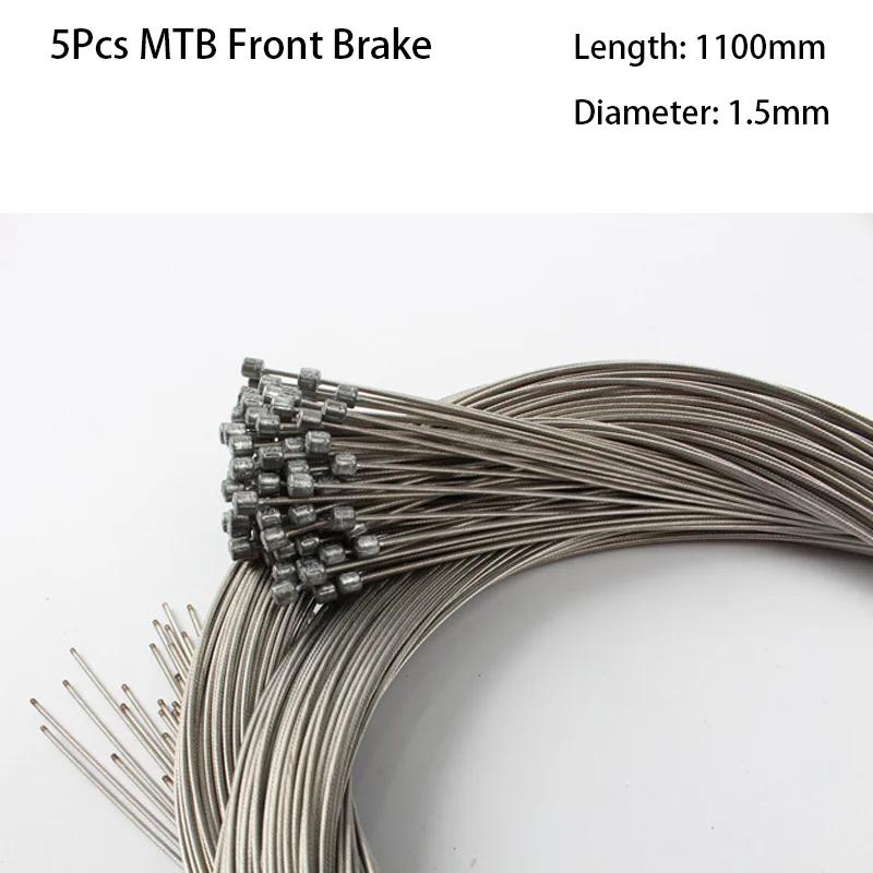 5pcs Stainless Steel MTB Mountain Road Bicycle Bike Derailleur Shift Brake Inner Cable Line Wire 2100mm 1550mm 1700mm 1100mm