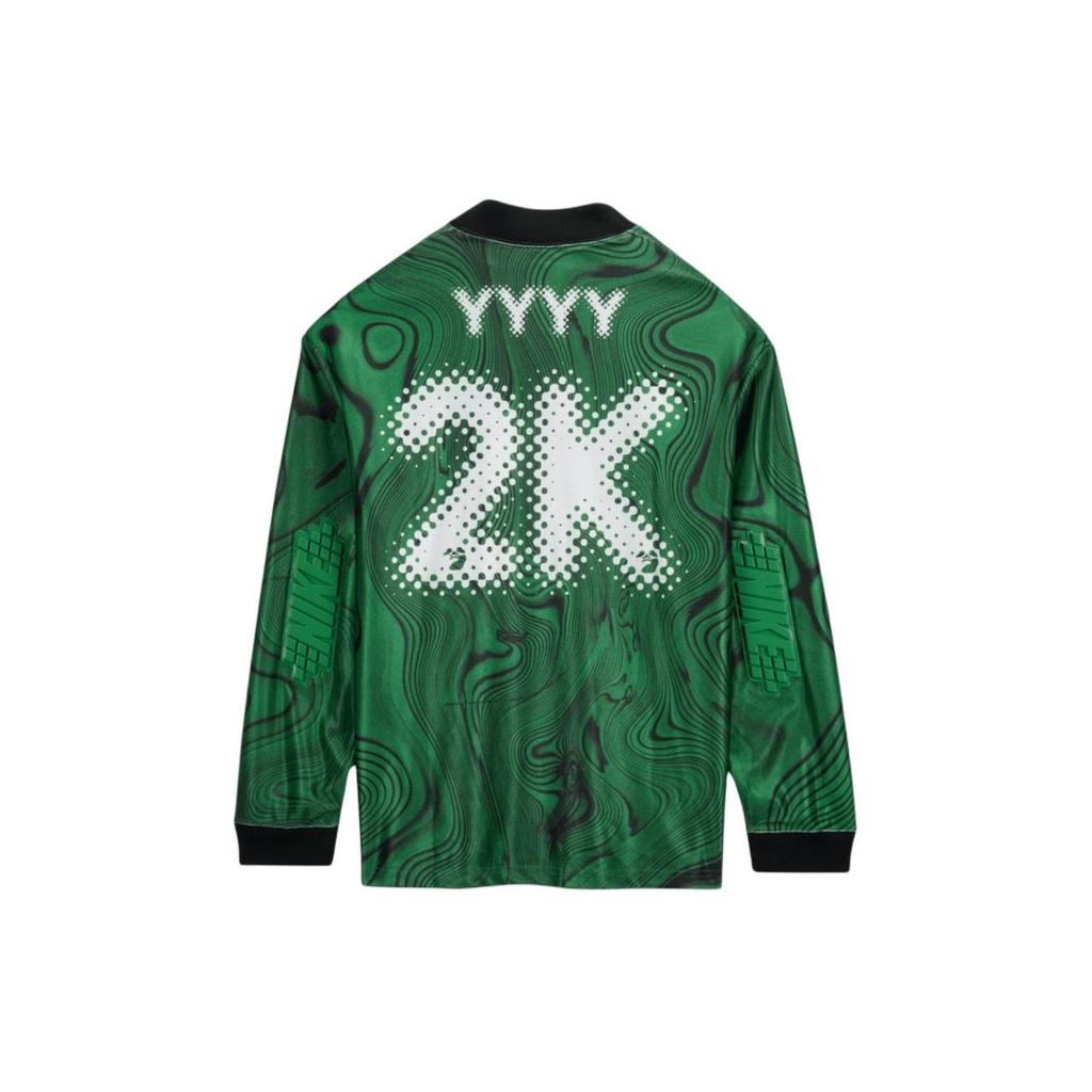 Nike X Off-White Джерси с принтом по всей поверхности Kelly Зеленые/белые топы унисекс FQ0998-389