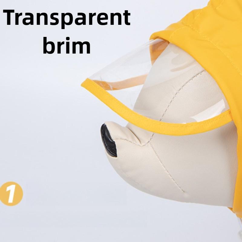 Dog Clothes PU Waterproof Jacket Dog Raincoat Pet Supplies Waterproof Outdoor Can Tow Dog Cloak and Rain Cloak Pet Clothing Casual Stomach Protection