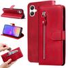 For Samsung Galaxy A07 4G/A06 4G/A06 5G PU Leather Cases with Zipper Pocket Wallet Phone Cover Stand