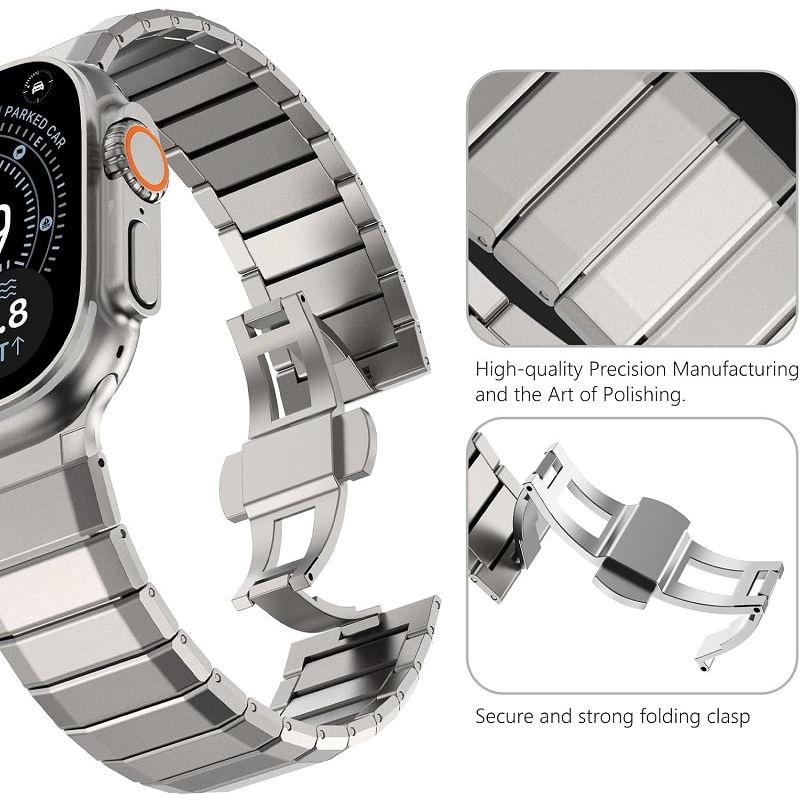Luxury Metal Band For Apple Watch Ultra 3 49mm Business Stainless Steel Strap for Iwatch Series 11 10 9 8 7 6 5 4 SE3 42mm 44mm 45mm 46mm