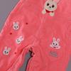 Children's Cartoon Five Bears & Rabbits Denim Overalls for Spring/Autumn