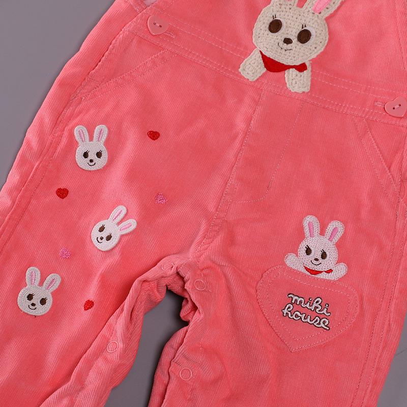Children's Cartoon Five Bears & Rabbits Denim Overalls for Spring/Autumn