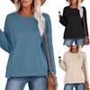 New Fashion O Neck Sweatshirts For Women  Long Sleeve Lightweight Fall And Winter Tops