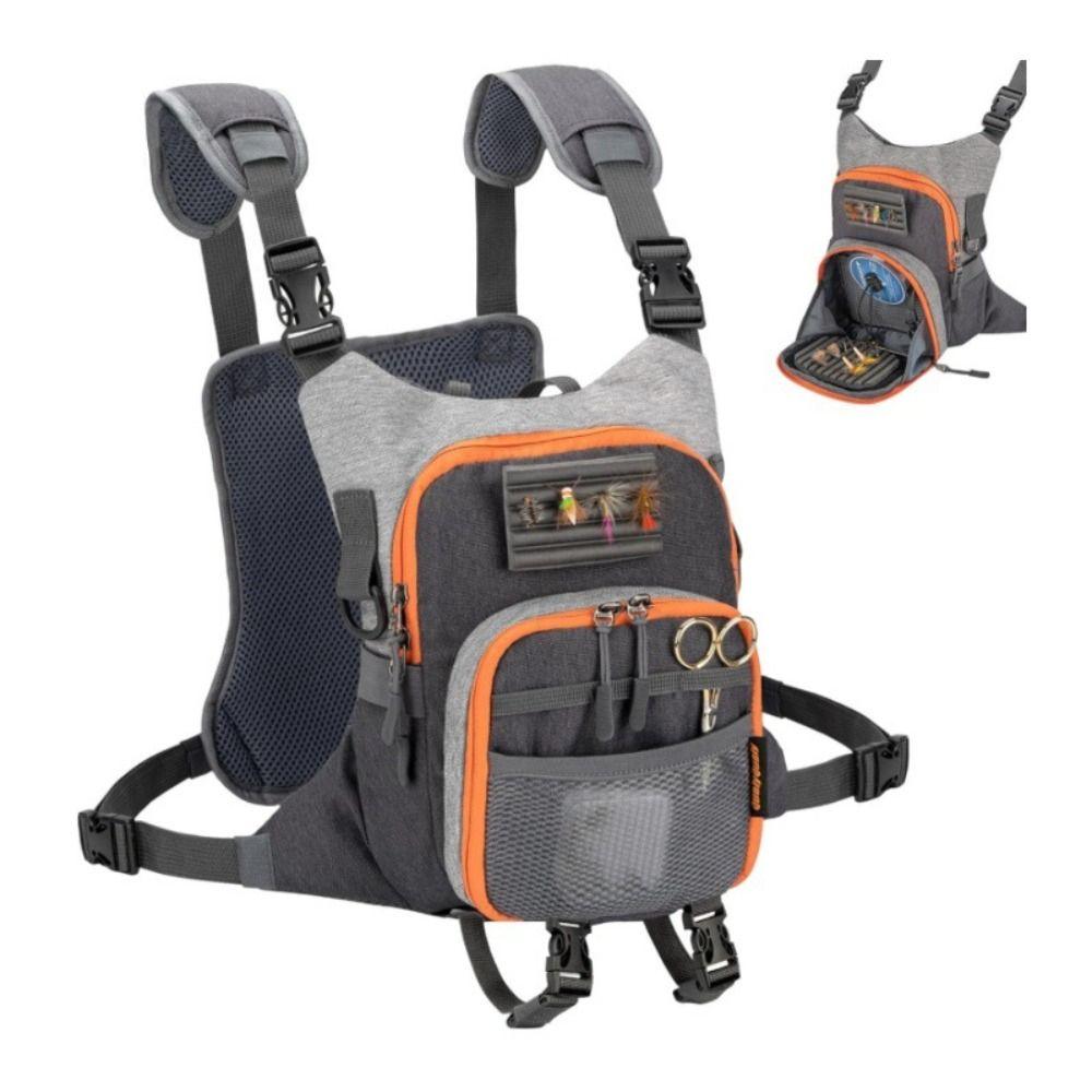 Oxford Cloth Fly Fishing Chest Pack with Quick Release Buckles Fishing Pack Outdoor Fishing