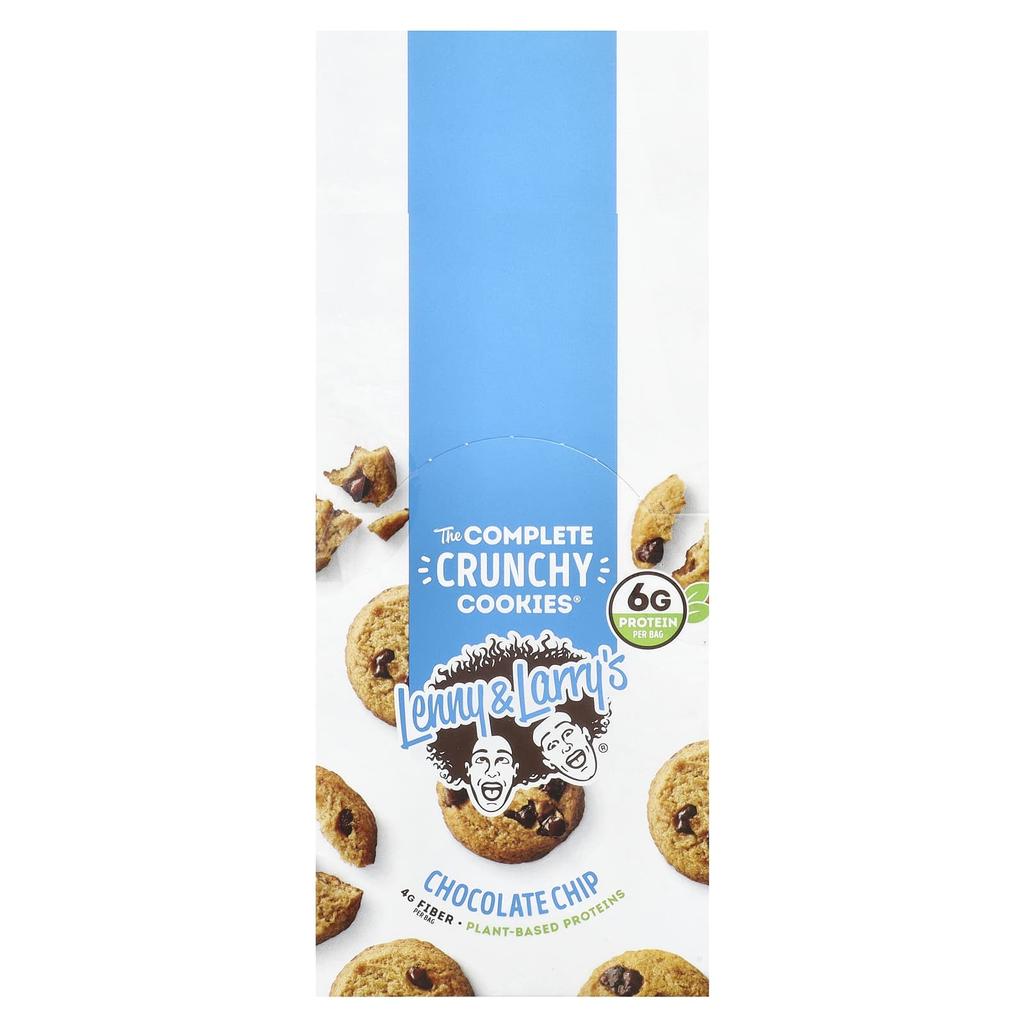 Lenny & Larry's The Complete Crunchy Cookies®, Chocolate Chip, 12 Count, 1.25 Oz (35 G) Each