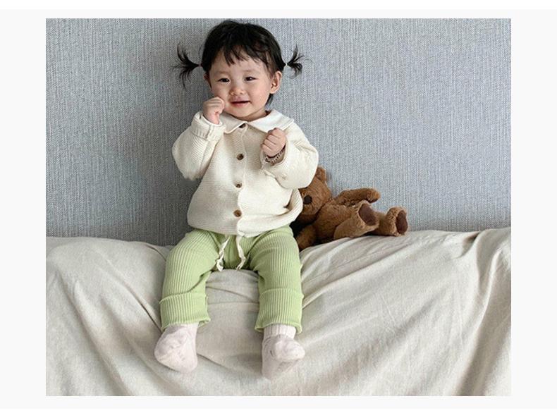Spring & Autumn Knitted Cardigan for Kids - Boys' & Girls' Round Neck Sweater for Infants & Toddlers