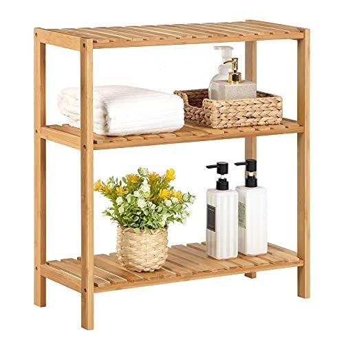 Bamboo Bathroom/kitchen/shoe Rack, 60 X 26 X 66 Cm Perfect for Bathroom, Living Room, Hallway, Kitchen or Balcony.