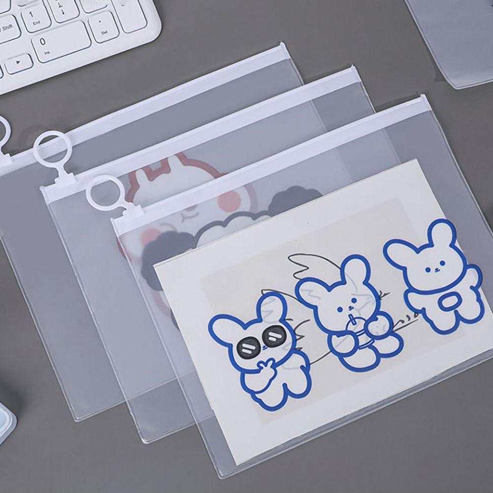 Водонепроницаемая сумка на молнии Пластиковая сумка для канцелярских товаров Мультяшный органайзер для канцелярских товаров Для девочек и мальчиков