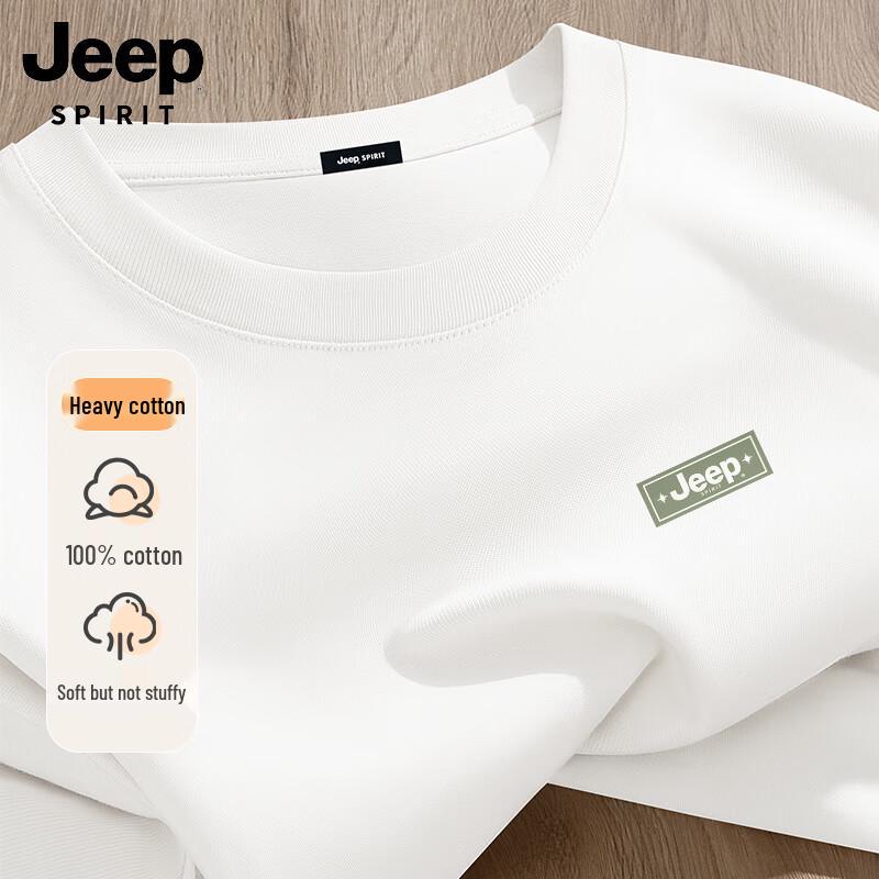 Мужская повседневная футболка с коротким рукавом JEEP SPIRIT из чистого хлопка