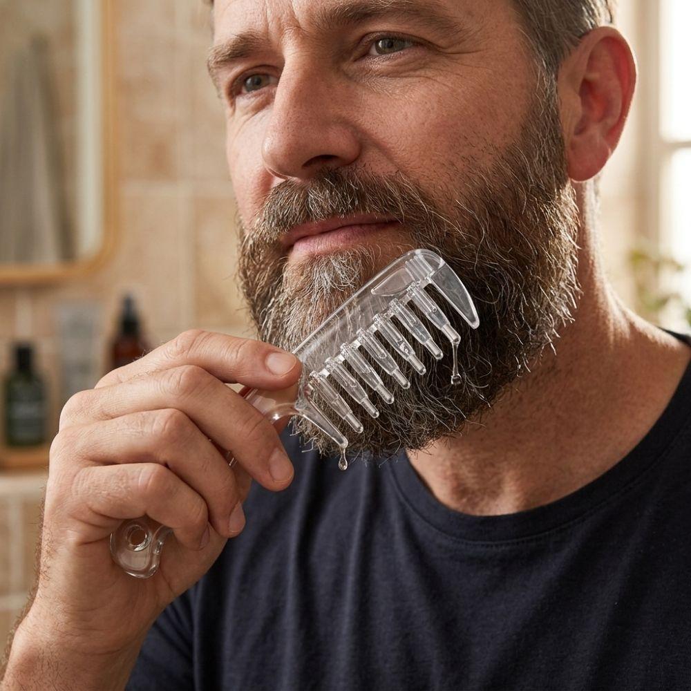 Rolling Metal Teeth Hair Growth Comb Essential Oil Applicator Home Salon Use