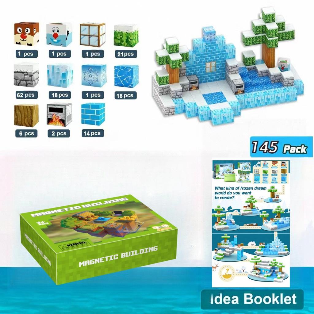 Magnetic Block Building Block Set Ice And Snow World Magnetic Block Building Block Stem Sensory Toys
