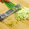 1pc 5 Layers Stainless Steel Kitchen Shears - Perfect for Chopping Green Onions, Vegetables, Herbs, and Spices - Essential Cooking Supplies