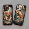 Чехол для iPhone 13 12 Pro Max 16 15 14 Plus Pro Max 11 XS X XR SE2 7 8 Plus Ударопрочный Мягкий Силиконовый Задний Чехол для Телефона Карп Кои