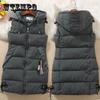 Осенне-зимняя модная хлопковая куртка с капюшоном, хлопковый жилет, женский жилет средней длины, жилет, женская верхняя одежда, универсальная свободная повседневная верхняя одежда