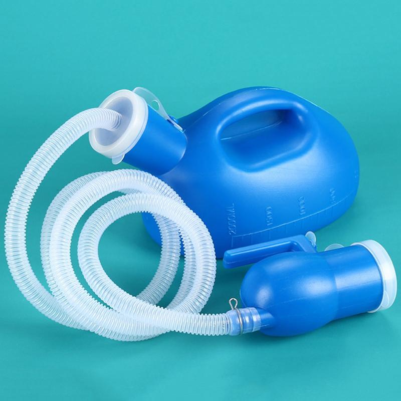 Toilet Supply For Outdoor 2000Ml Plastic Male Bed Potty Pee Bottle Collector With 160Cm Tube Portable Pee Urine Bottle