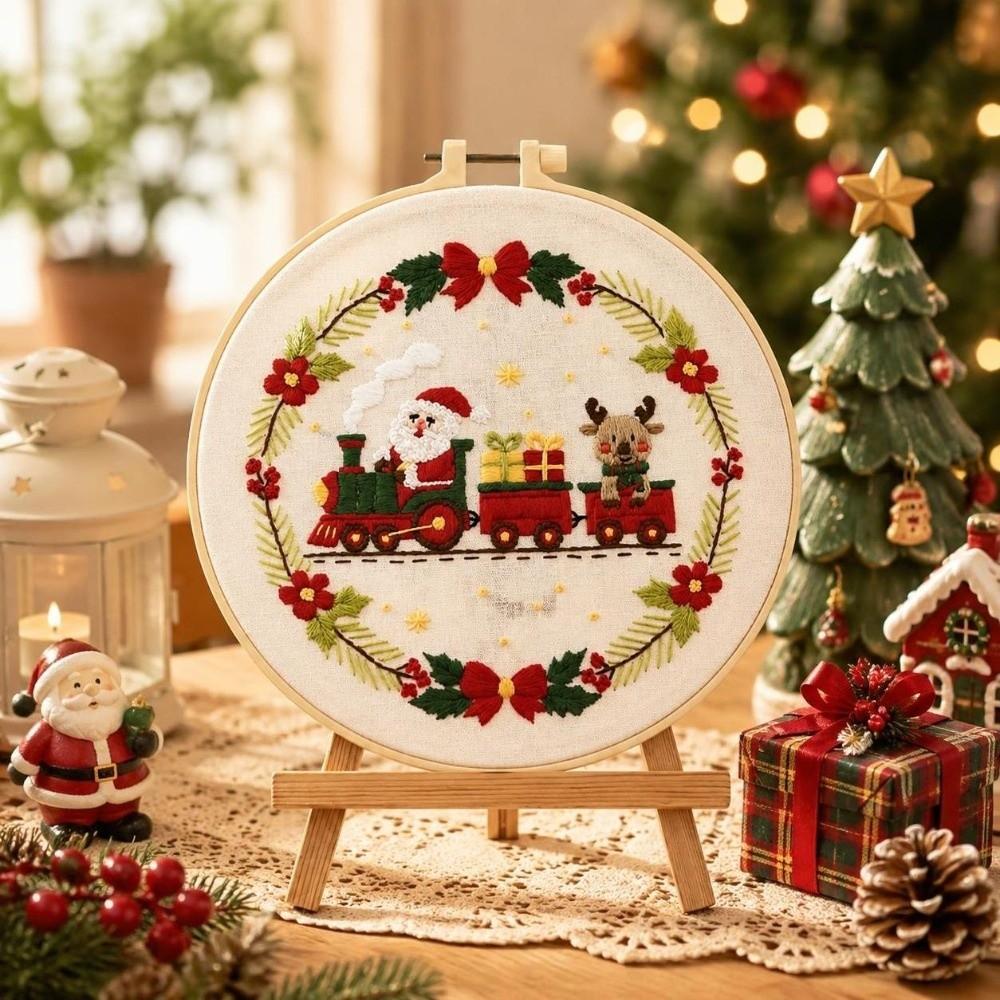 Snowman Tree Cross Stitch Set Santa Claus Xmas Embroidery Craft Set Winter