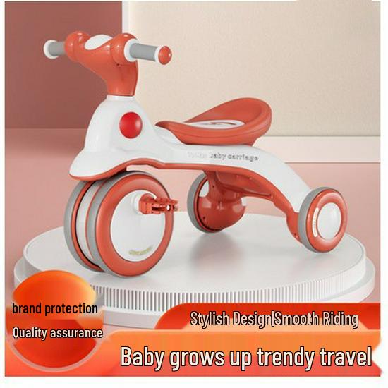 Lightweight Children's Tricycle with Music, Push Handle, and Pedals