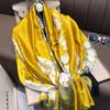 Women Colorful Geometric Elegant Chiffon  Scarf Summer Beach Silk Feeling Travel Sun Protection Thin EMA