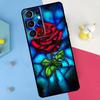 Stained Glass Rose Galaxys Back Case For Samsung Galaxy S25 S24 S23 S22 S20 S26 Ultra S10 Plus S21 FE S25 FE Soft Cover