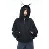 Women's Baggy Hooded Sweatshirt Rivet Splicing Coat Zipper Cardigan Jacket Harajuku Clothes Autumn Winter